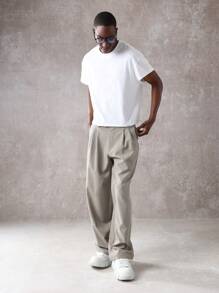 SUMWON Essential Basic Comfort Streetwear Men's T-Shirt - White - View 5