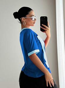 EgrlEra Women's Fuchsia Letter Print Street Style T-Shirt