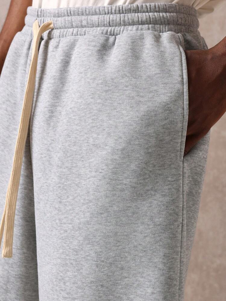 Drop Crotch Jogger Style Athletic Sweatshorts With Drawstring
