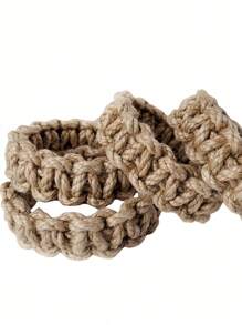 2pcs/4pcs Vintage Style Jute Rope Linen Woven Curtain Ties - Rustic Curtain Fixing Strap For Living Room Window Decoration, Curtain Tie Backs Decoration Object, Boho Macrame Decorative,Home Tabel Fall Decor, Handicraft Ornament - one-size - View 7