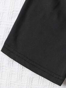 Baby Boy Fashion Minimalist Spider Print Short Sleeve T-Shirt And Shorts Set For Outdoor Summer - Black and White - View 7