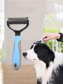 Effective Pet Shedding Brush And Dematting Comb For Dogs And Cats - Professional Grooming Tool For Removing Tangles And Mats - Reduces Shedding And Promotes Healthy Coat