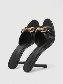 CUCCOO BIZCHIC Women's Fashion Elegant High Heel Sandals, Summer For Christmas Spring Shoes - Black - View 7