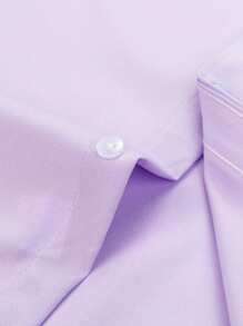 Manfinity Homme Camisa de vestir occidental de manga corta para hombres con bordado de letras y toro de solapa sencilla