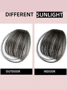 Human Hair Black Color Hairbangs For Women Clip In Human Hair Bangs Thin Invisible Fake Hairpiece Clip In Fringe