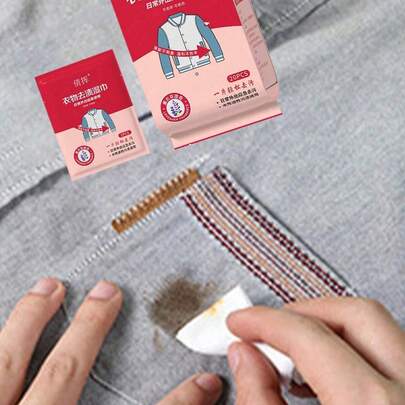 1/2/4packs Wet Wipes,Clothes Stain Removal Wipes, 1 Pack=20pcs, Portable Independent PackagingEasy To Carry, Convenient For Removing Stains Such As Oil, Tea, Blood, Etc., Suitable For Down Jacket, T-Shirt, Small White Shoes, Etc.