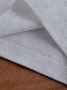 SHEIN 男童休闲简约轻便夏季T恤 - 灰色 - 查看 3