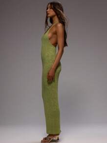 MUSERA Vestido Longo Maxi Ajustado de Malha com Decote Redondo e Floral, Elegante para Convidado de Casamento, Formatura, Baile de Formatura, Aniversário, Convidado de Casamento Elegante, Ação de Graças Chique