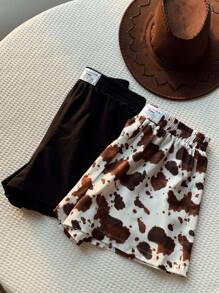 Comfortcana 音乐节夏季多件套牛印花宽松短裤 - 彩色 - 查看 3