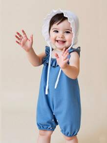 Baby Mädchen Kleidung Baby Mädchen Xiaofel Ärmel Jumpsuit Shorts, lässiger süßer Sommer Jumpsuit