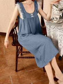 Côtesoire Vestido estilo babydoll de mangas cortas con bloques de color, ropa de dormir para mujeres