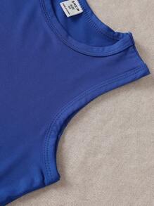 GraphicGems Conjunto informal de 4 piezas para niño pequeño con chaleco de cuello redondo de unicolor, tops sin mangas para niños