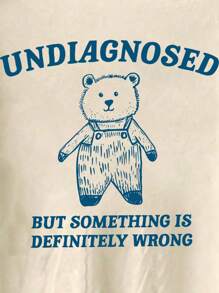 SHEIN CURVE+ 大码圆领短袖 T 恤，夏季时尚 - 杏色 - 查看 3