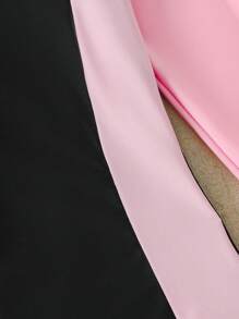 Tween Girls' Long Sleeve One Piece Rash Guard Swimsuit - Black - View 3