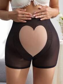 Moonlight&Mama 舒适休闲心形图案全覆盖孕妇及哺乳内衣 - 黑色 - 查看 3