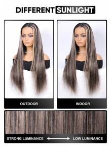 Wear&Go Glueless Piano Honey Blonde Highlight 1B/27# Balayage Silky Straight Remy Human Hair Pre Cut Glueless 4x4 Transparent Lace Closure Wig - SNATURAL/27 - View 6