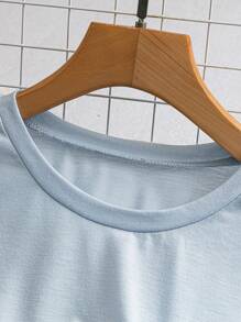 SHEIN LUNE 女士 3D 花卉装饰短袖 T 恤，优雅夏日