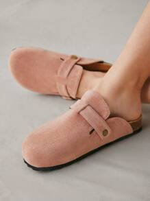 Solecia Sepatu Flat Wanita Kasual Serbaguna Sederhana Warna Polos - Baby Pink - View 8