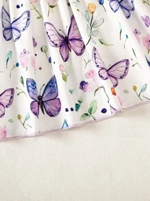 Baby Girls' Easter Bunny & Egg Print Dress, Summer - Purple - View 4