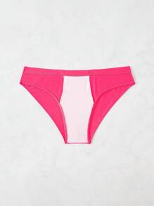 Surfspeed Plus Size Men's Solid Color Summer Beach Vacation Triangle Swim Trunks - Hot Pink - View 4