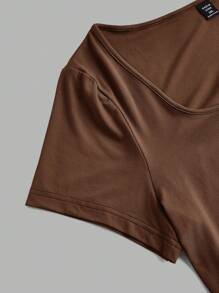 SHEIN EZwear 3pcs/Set Crew Neck Short Sleeve Cropped Casual T-Shirt Pullover, Suitable For Summer, Plus Size Suitable For Going Out