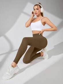 Easithlete 2条装无缝时尚运动紧身裤女式瑜伽裤 - 彩色 - 查看 7