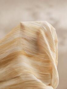 Anewsta 春季优雅褶皱 3D 花卉扎染天丝连衣裙，女士节日/婚礼宾客礼服 - 黃色 - 查看 8