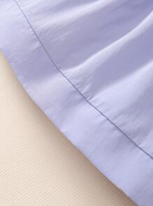 Souflis Souflis Baby Girl Casual Comfortable Outdoor Woven Butterfly Decor Cami Dress, Spring/Summer - Mauve Purple - View 3