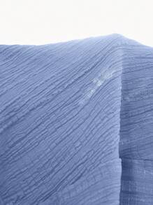 SHEIN Clasi 2 Pieces Solid Color Texture Top And Layered Skort Set,Summer Sets - Baby Blue - View 7