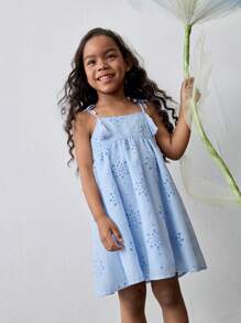 Maija Kids Maija Kids 年轻女孩宽松休闲流苏装饰吊带背心连衣裙 - 粉色 - 查看 3