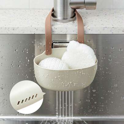 SHEIN 1 Giá thoát nước, Giỏ treo bồn rửa, Giỏ treo, Vật dụng lưu trữ bồn rửa gia dụng, Túi treo thoát nước đơn và đôi cho bồn rửa, Giá phơi đồ, Giá thoát nước bồn rửa, Giá đựng xà phòng, Giá đựng vải giặt, Giá đựng xà phòng tắm, Vật dụng nhà bếp gia dụng, Giá đựng bồn rửa nhà bếp Quà tặng Giáng sinh cho ngày lễ