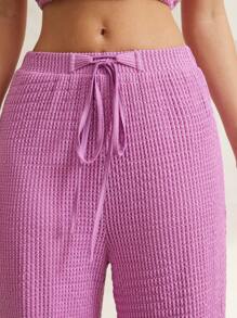 L'Amorae Pantalones de playa de verano de pierna ancha con elástico y ganchillo, conjuntos de verano para mujer, conjuntos para el brunch para mujer, para el Día de la Madre