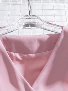 Franclia 女士优雅通勤背心裙套装 - 粉色 - 查看 3