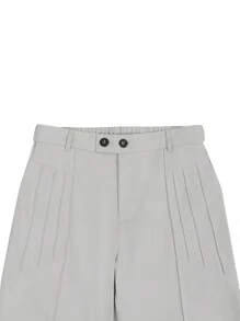 Calvornis 男士皱褶休闲商务西装裤，修身直筒灰色西裤，百搭男士休闲裤男士裤子休闲男装裤子男士休闲裤 - 淺灰色 - 查看 5