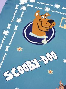 SCOOBY-DOO X SHEIN Vintage Casual Cartoon Dog Printed Square Scarf - Blue - View 4