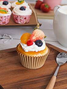 1pc/3pcs/6pcs Realistic Cupcake Decorations - Perfect For Parties, Festive TableSettings, And Celebratory Occasions -, Reusable, And Easy ToClean - Multicolor - View 7