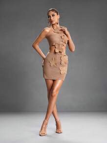 CUCCOO SZL Women Fashion Elegant Minimalist High Heel Sandals - Apricot - View 2