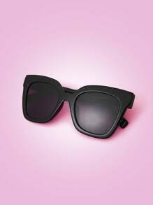 THE POWERPUFF GIRLS X SHEIN Bubbles & Letter Print Fashion Glasses - Black - View 4