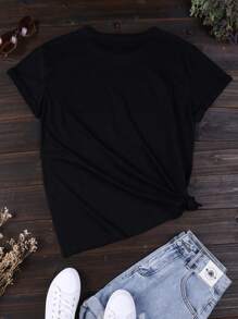 INAWLY 星球和宇航员印花 T 恤 图案 T 恤 女式上衣