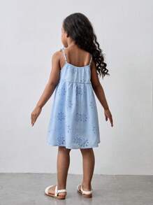 Maija Kids Maija Kids 年轻女孩宽松休闲流苏装饰吊带背心连衣裙 - 粉色 - 查看 2