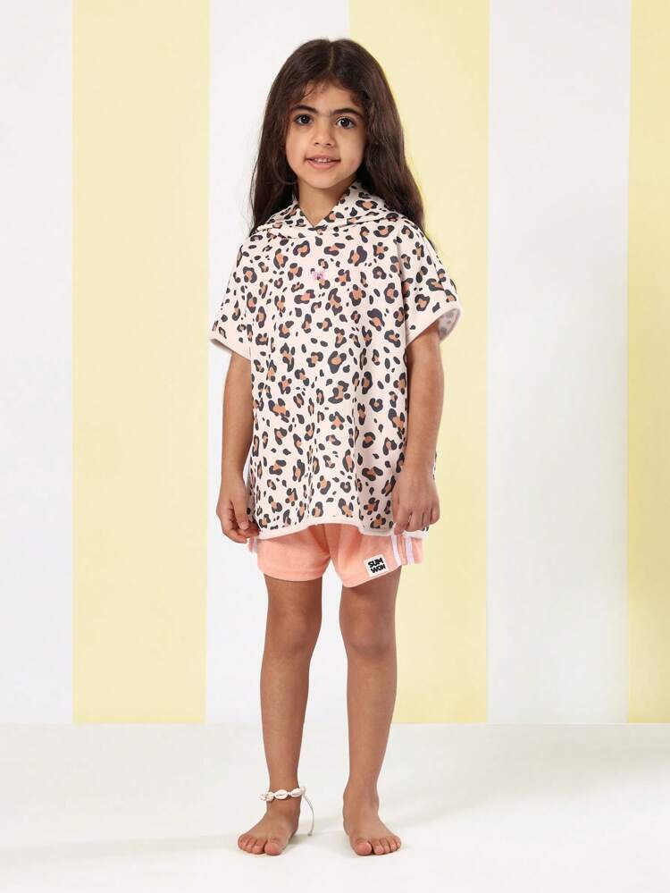 Moletom com capuz estampa leopardo