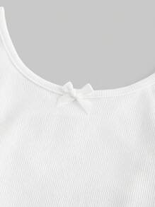 ROMWE Avant 甜美运动芭蕾风格薄纱蕾丝边低腰女式迷你连衣裙 - 白色 - 查看 3