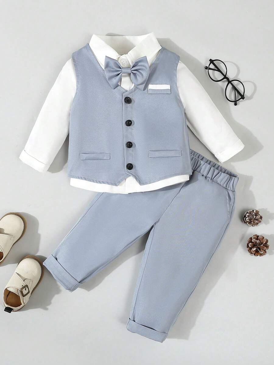 SHEIN 2 件套男婴正装 - 不含背心和裤子、衬衫