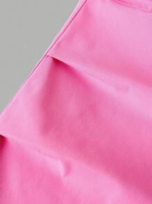 2pcs/Set Tween Girls Cute Bow Allover Printed T-Shirt & Loose Long Pants Set - Pink - View 6