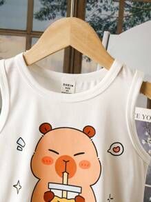 年轻女孩无袖圆领时尚夏季背心