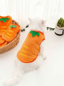 冬季胡萝卜形保暖衣服，适合宠物狗、泰迪熊、柯基犬、博美犬、猫和其他小动物服装和配饰