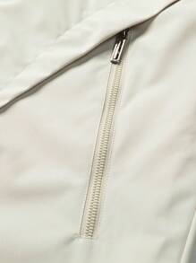 Manfinity EMRG Herren Lässig Jacke mit Kreuz- und Buchstabenprint, Frühling/Herbst - Aprikosenfarben - Übersicht 4