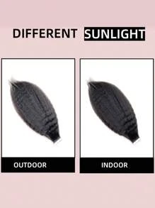 #1 Kinky Straight Skin Weft Tape In Hair Remy Hair Natural Invisible PU Tape In Human Hair Extensions 50g Hair Extensions - SNatural - View 5