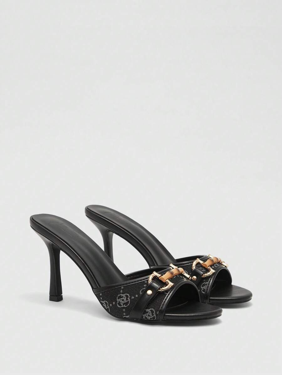 CUCCOO BIZCHIC Women's Fashion Elegant High Heel Sandals, Summer For Christmas Spring Shoes - Black - View 1