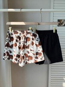 Comfortcana 音乐节夏季多件套牛印花宽松短裤 - 彩色 - 查看 2